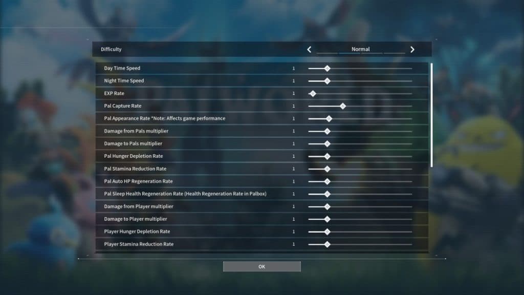 Best Custom World Settings in Palworld
