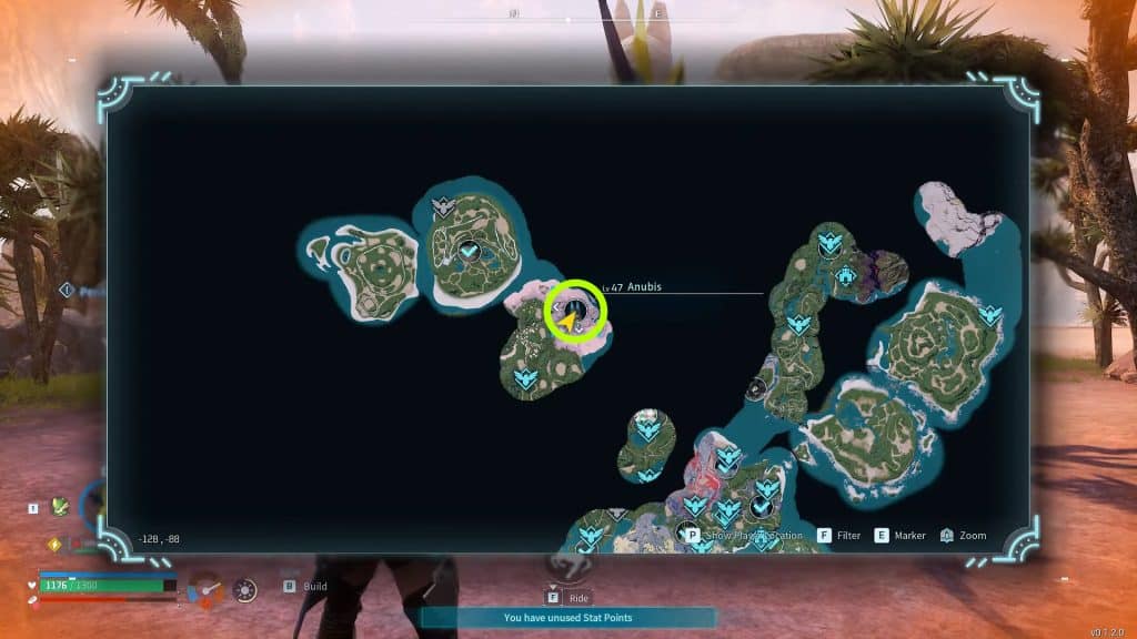 Anubis location on the map