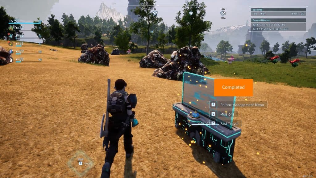 Palbox surrounded by ore nodes