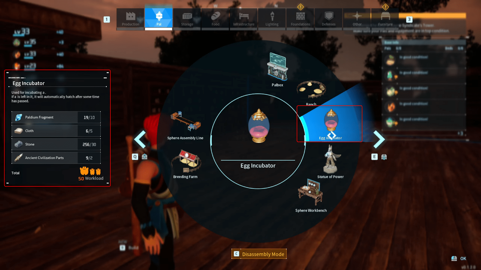 Radial Menu Egg Incubator