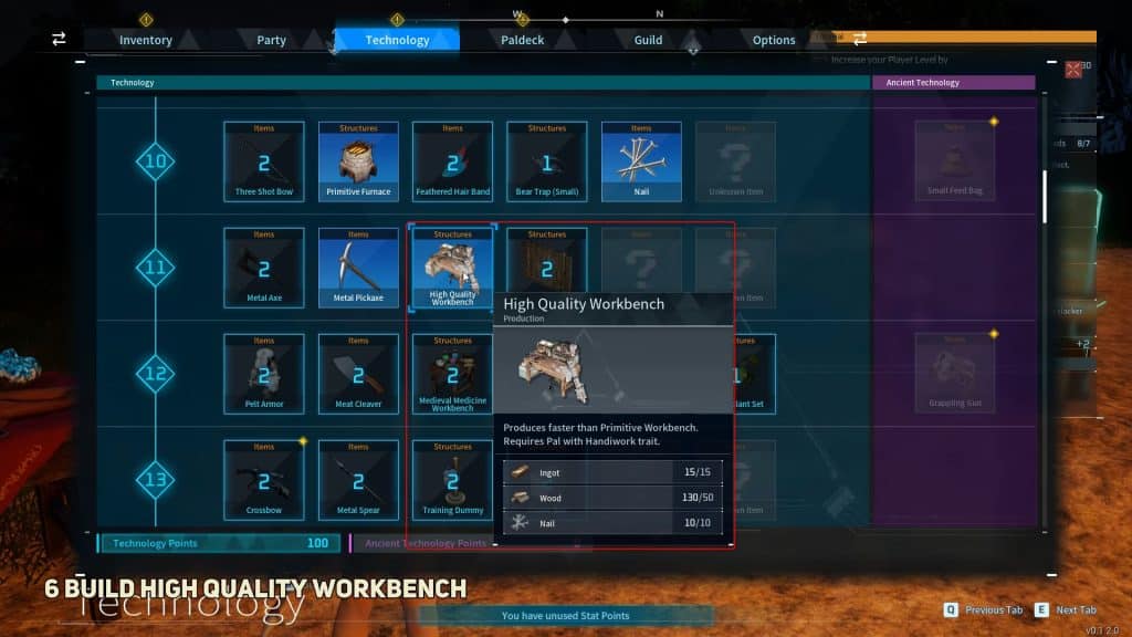Build High Quality Workbench in Palworld