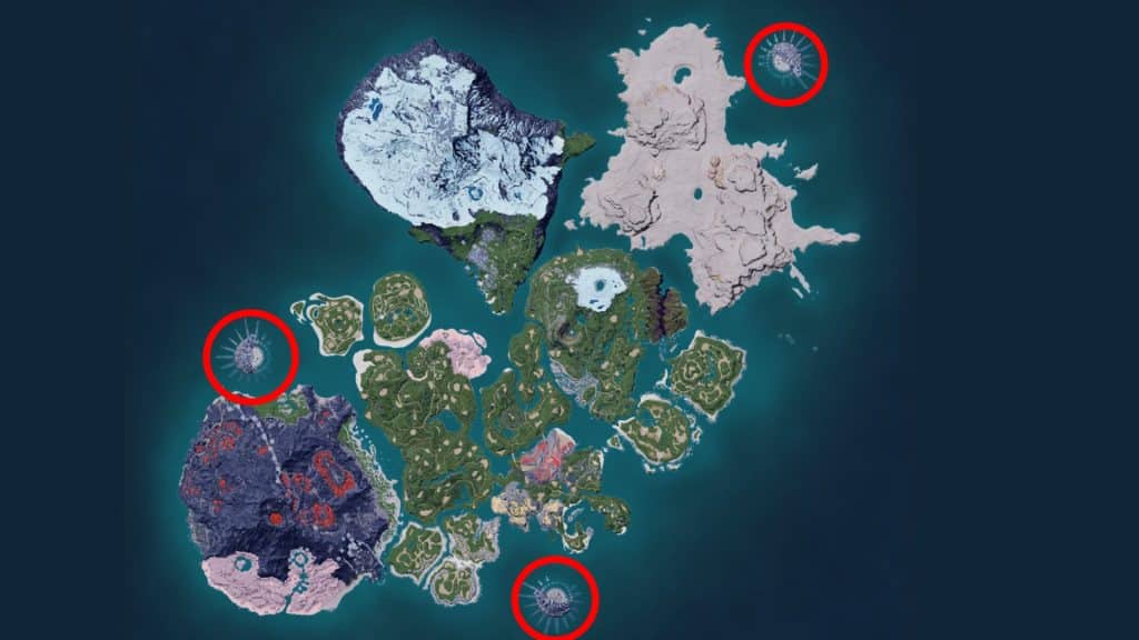 Full world map showing the three Wildlife Sanctuaries