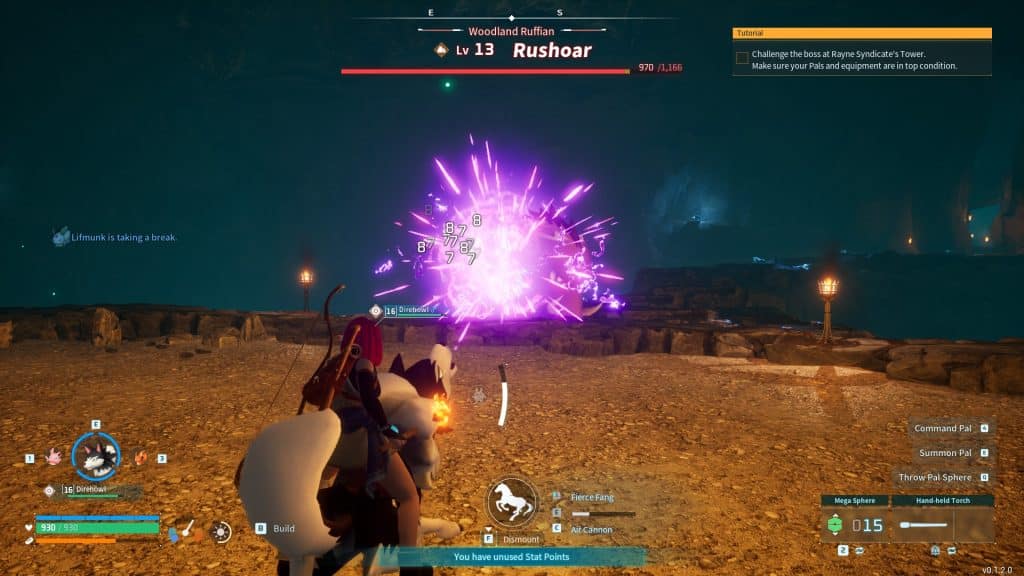 Fighting the boss of a dungeon
