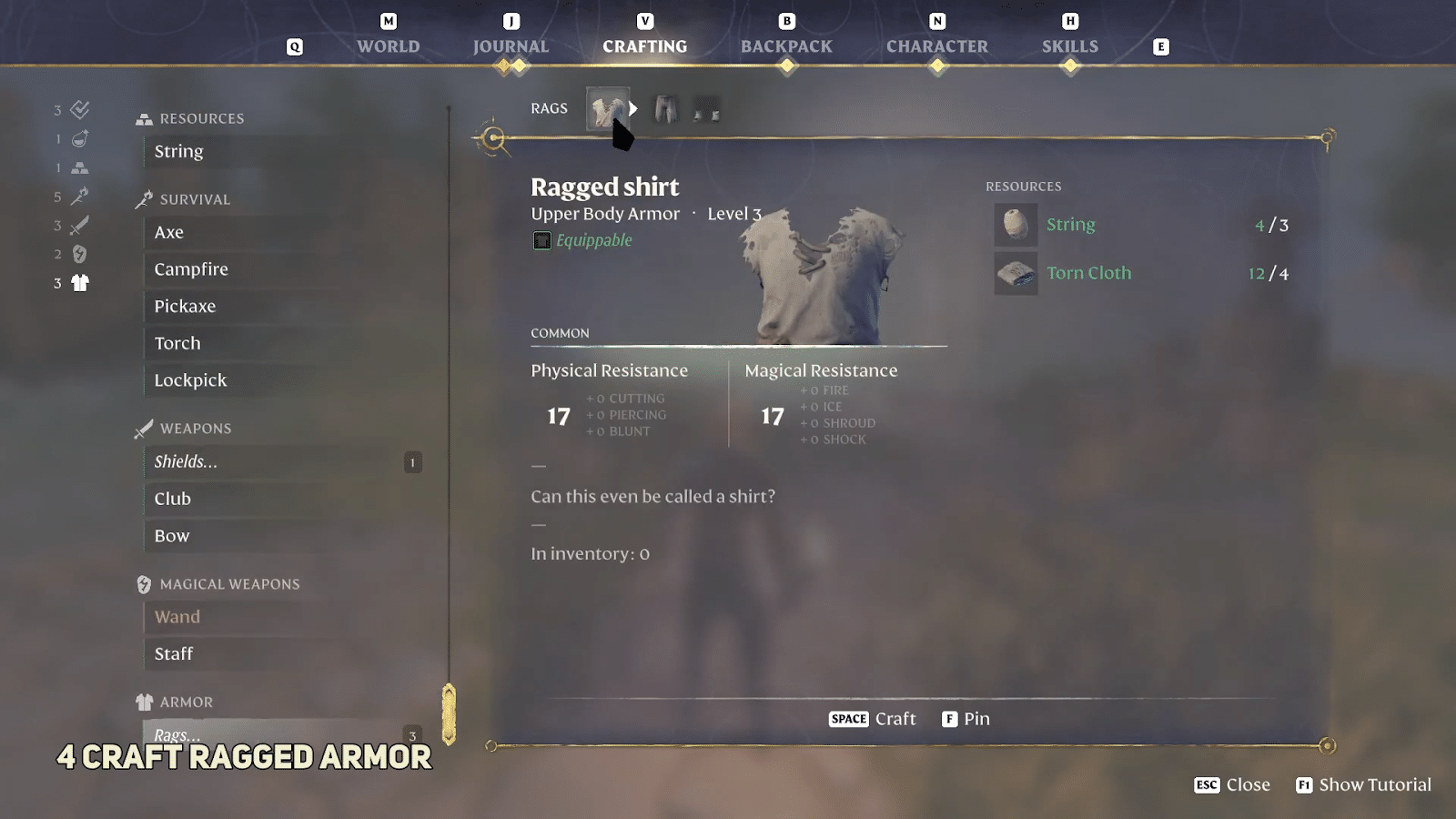 Ragged Shirt in Enshrouded