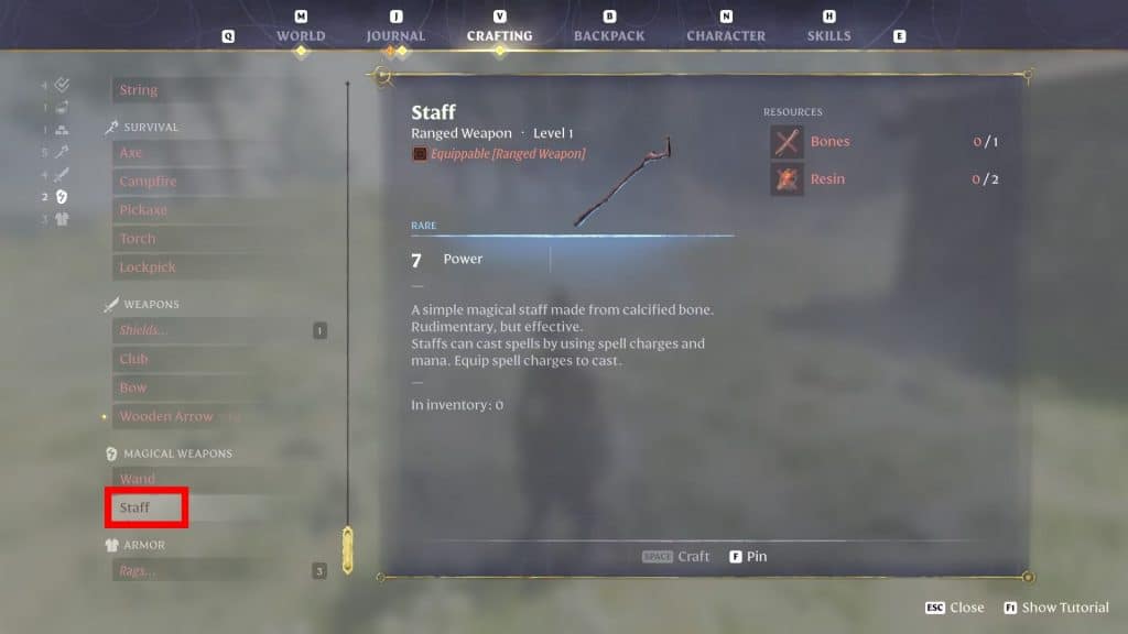 Enshrouded: Ultimate Spell Guide - Staff