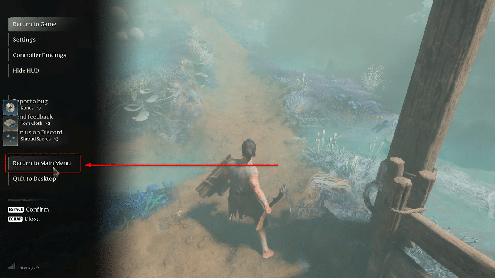 Pause Menu in Enshrouded