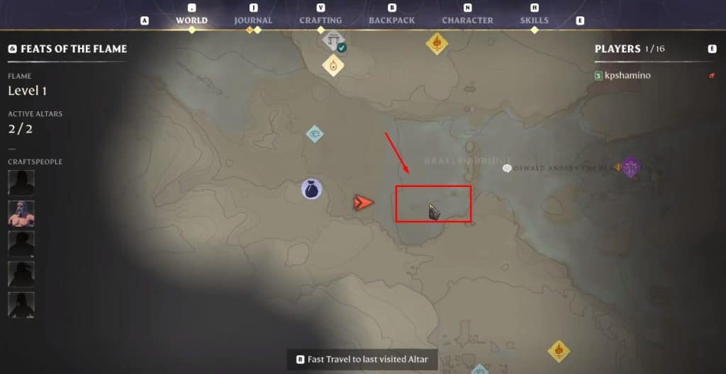 Mycelium deposit location