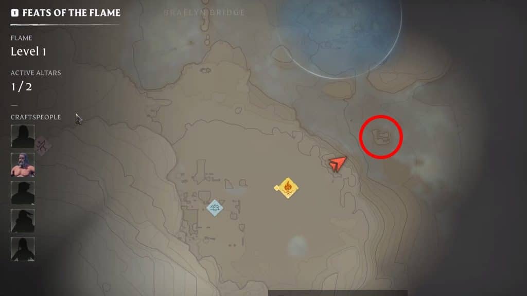 Chest location