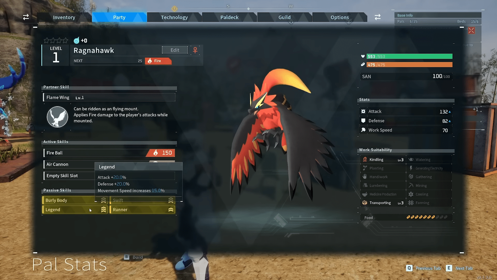 Ragnahawk in Palworld