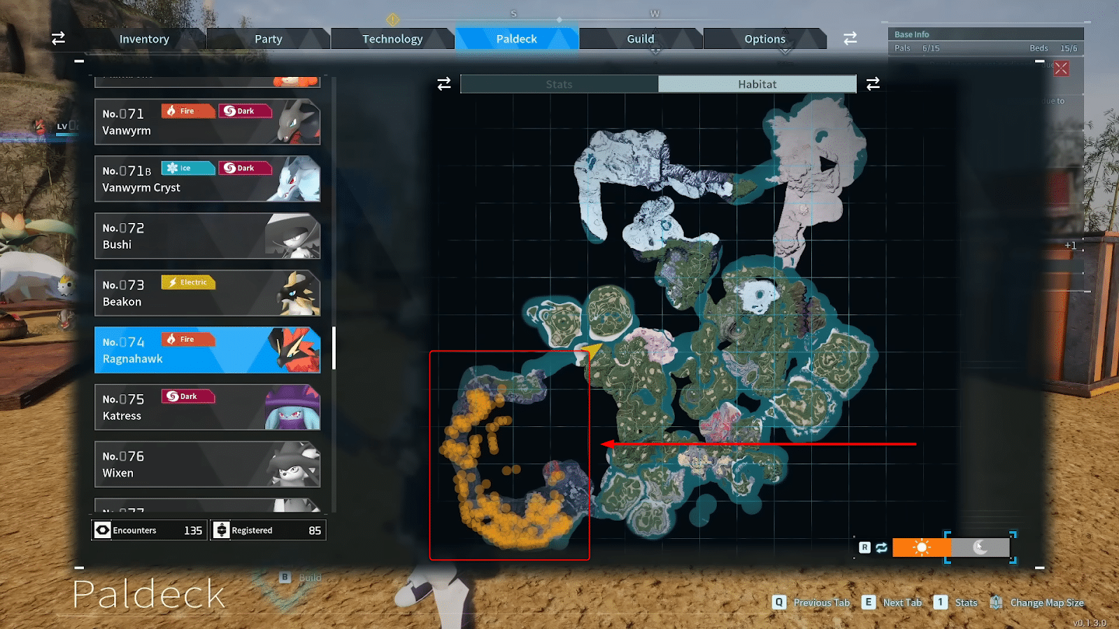 Ragnahawk Location in Palworld