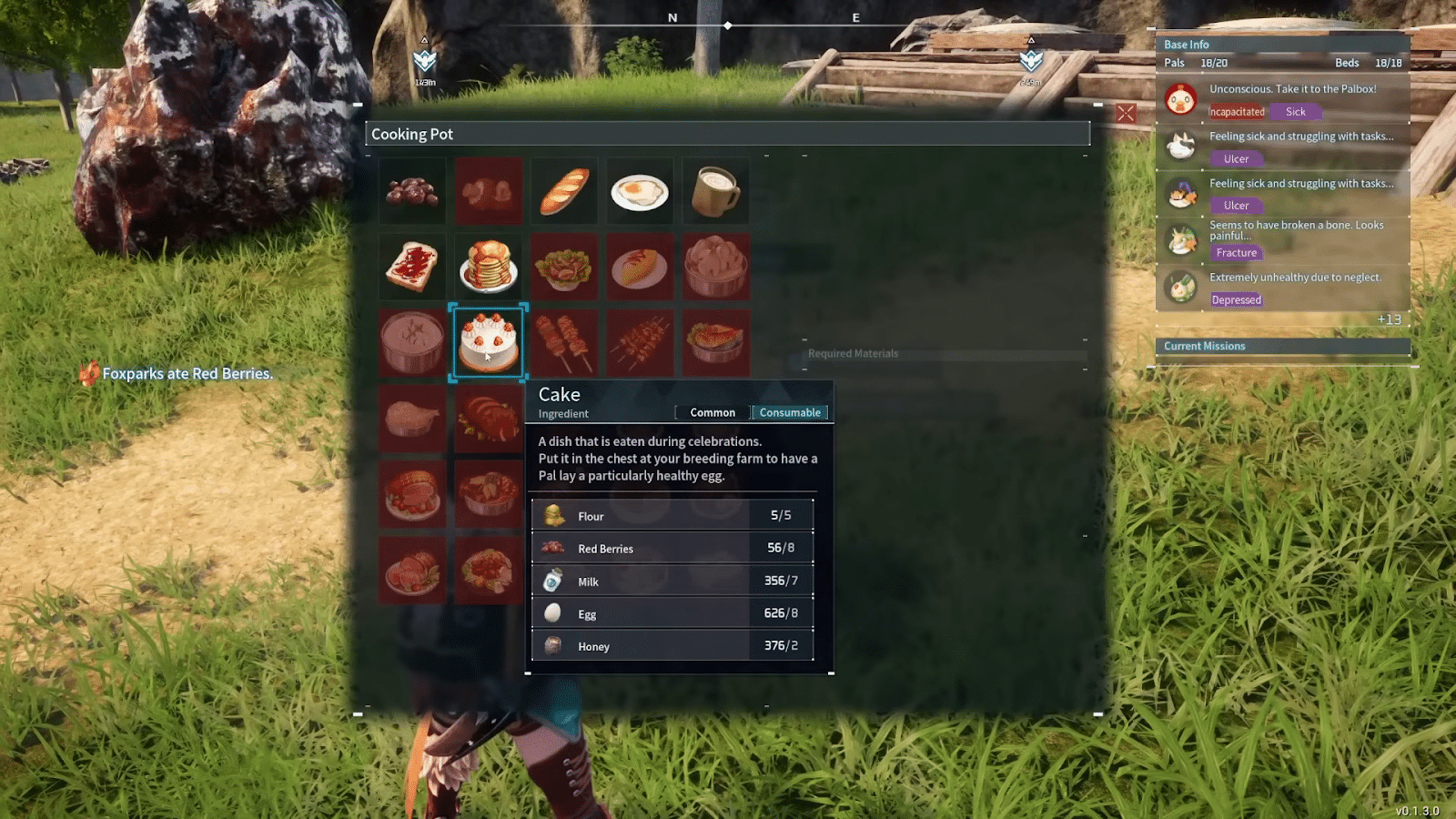 Making Cake in Palworld