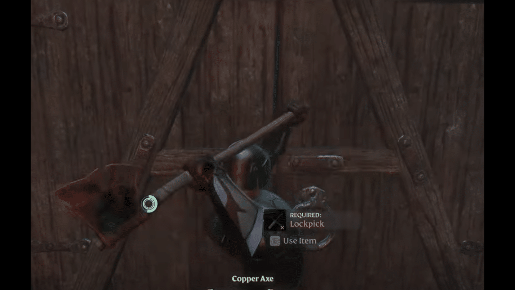 door you need to destroy or open once you drop down