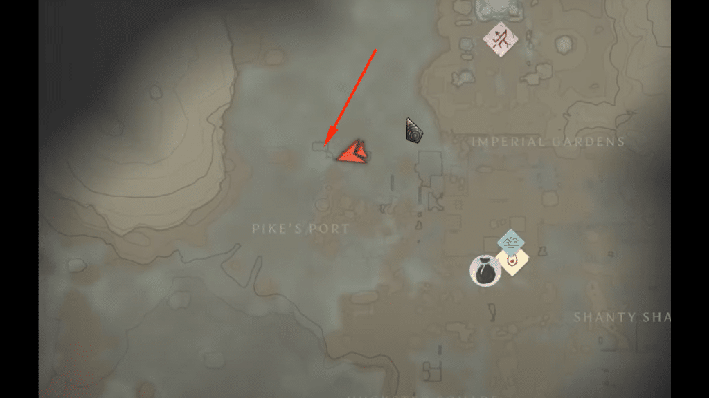 Map location for pants