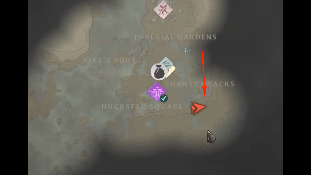 Map location for boots
