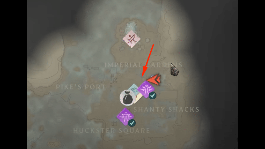 Map location for chestplate