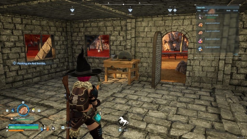 A workbench inside a house, not ideal