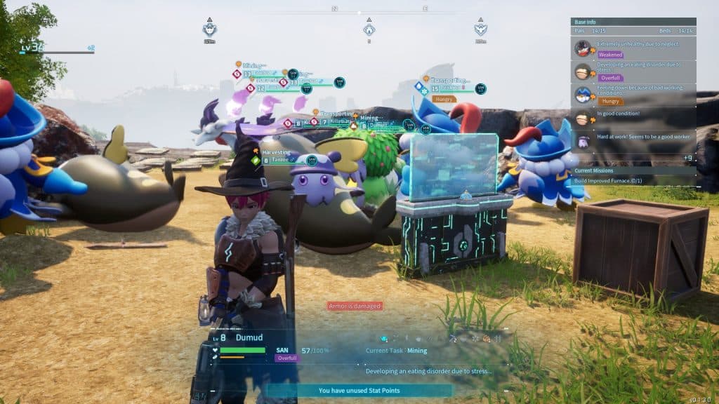 Palworld: How to Prevent Your Pals Injuries and Starving While Offline - Online Play