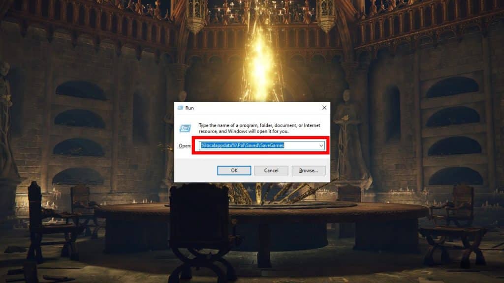 Opening the save folder