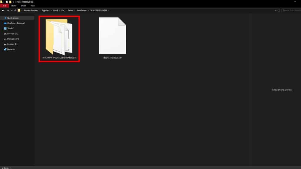 Alphanumeric folder