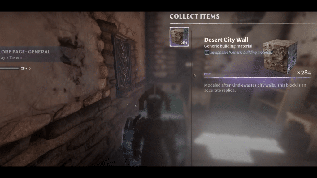 desert city wall inside chest found in tavern