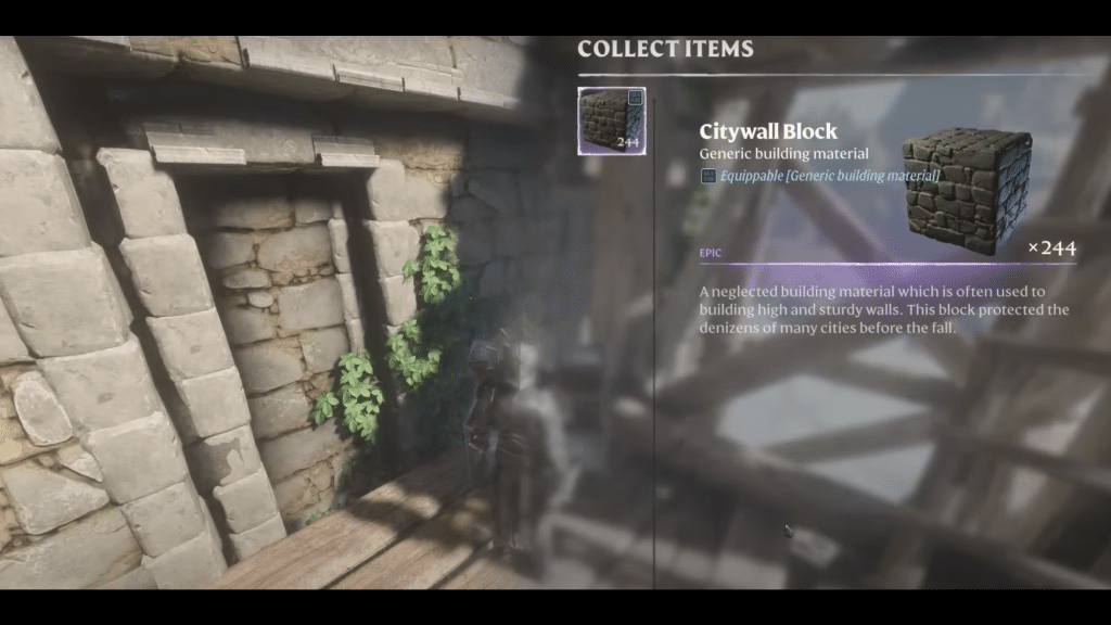citywall block chest beside a tower