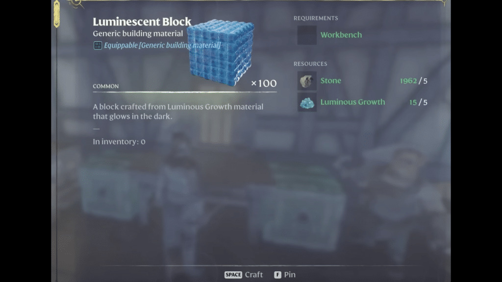 luminescent block crafting recipe