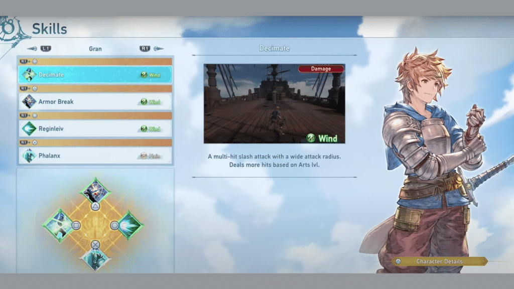 skills page layout