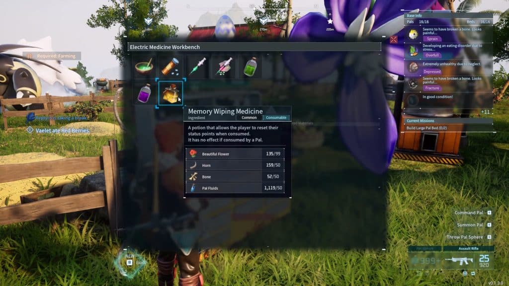 Palworld: How to Reset Stats (Respec Your Character) - Memory Wiping Medicine