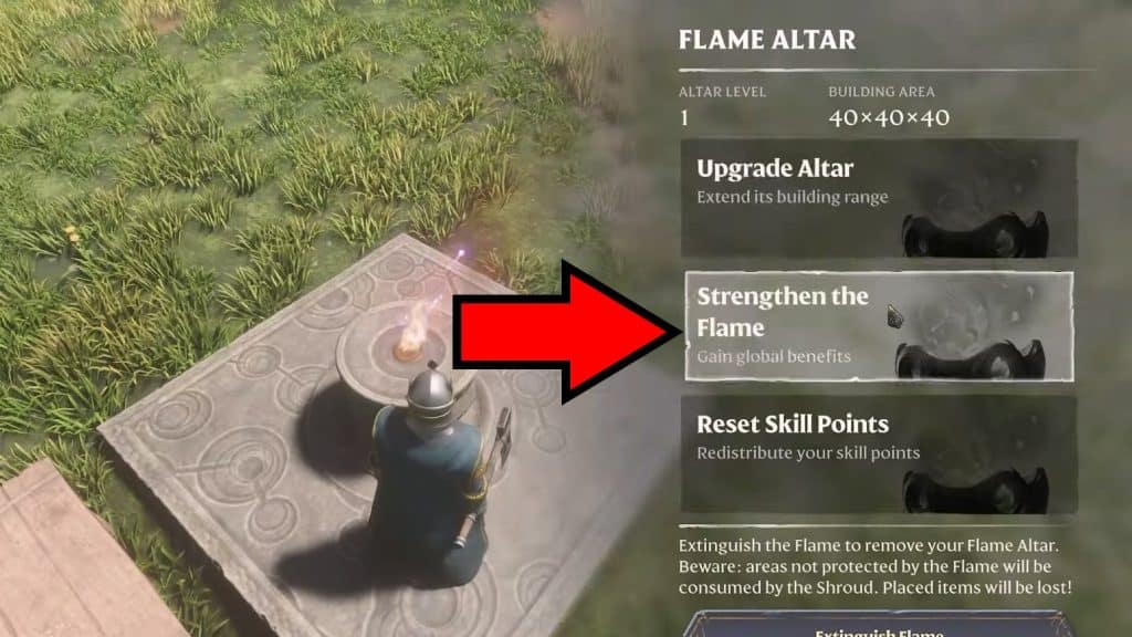Strenghten the Flame at the Flame Altar