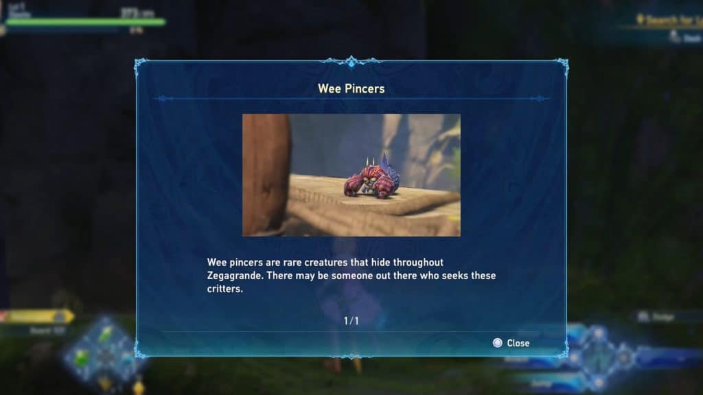 Granblue Fantasy Relink: All Collectible Locations in Chapter 1 - Wee Pincer