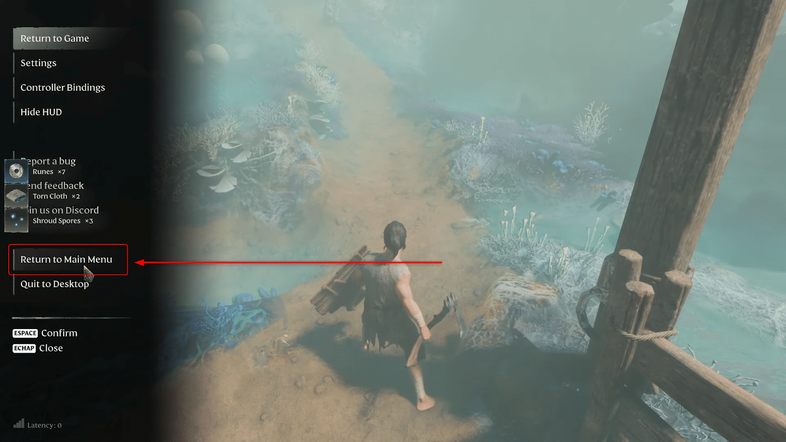 Pause Menu in Enshrouded