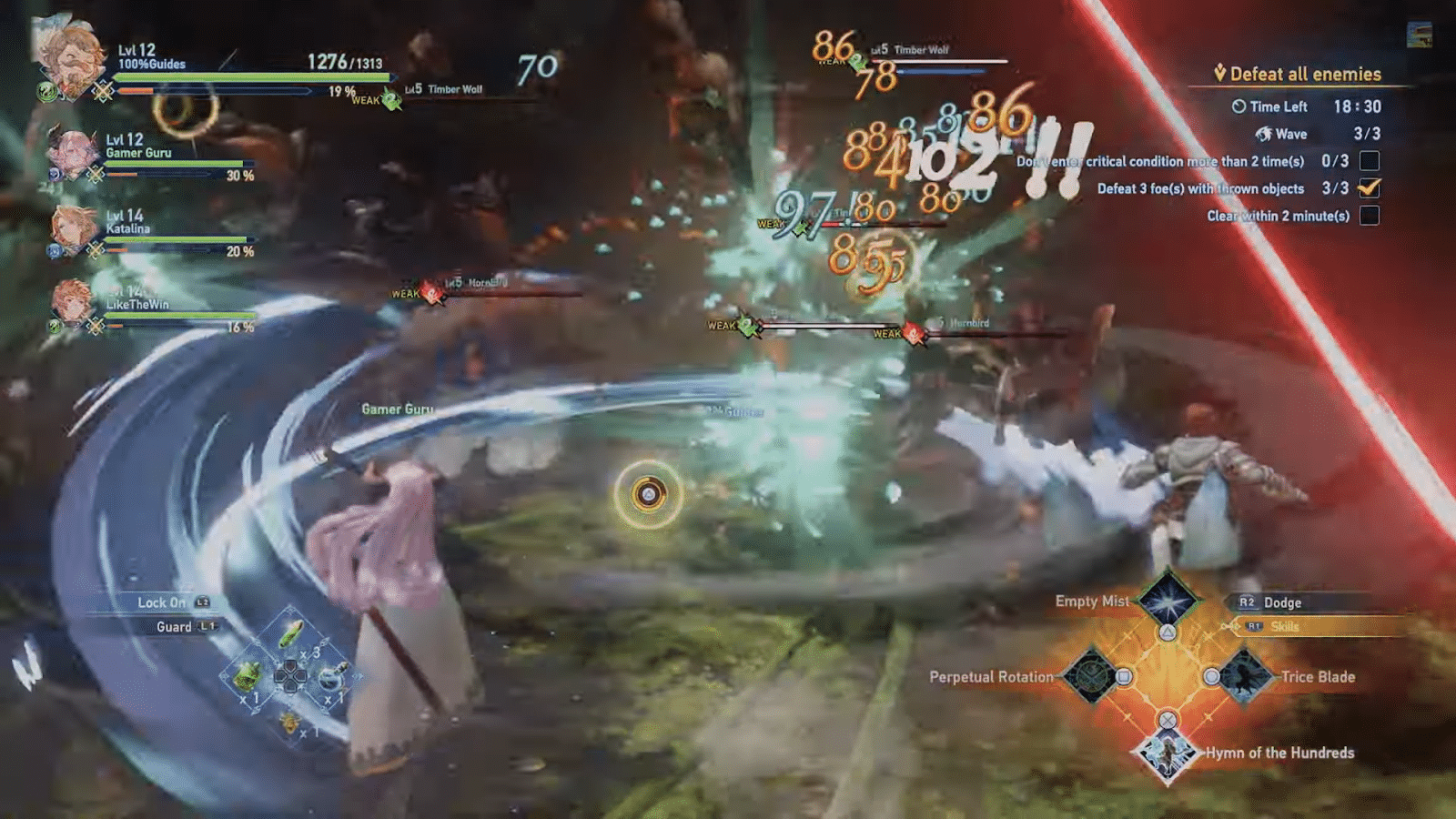 AoE attacks in Granblue Fantasy Relink