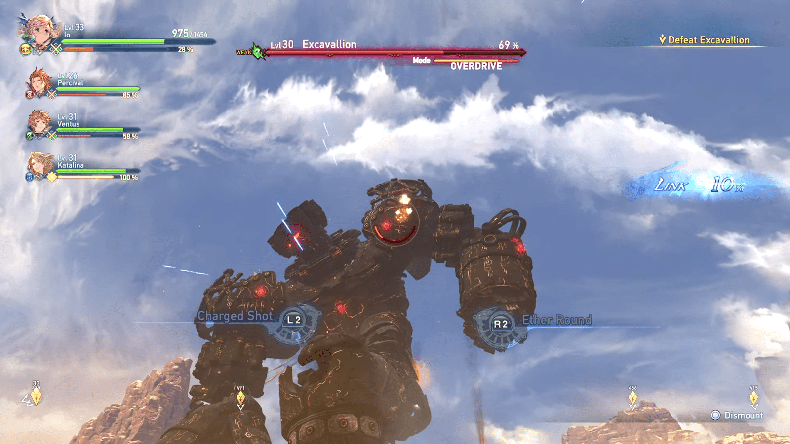 Excavallion in Granblue Fantasy Relink