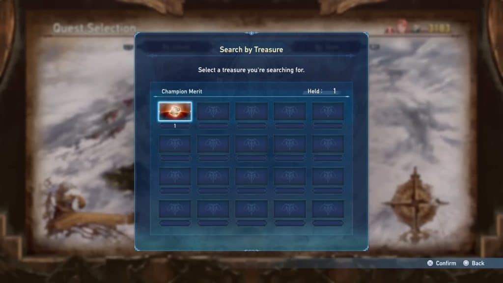 Choose your item.