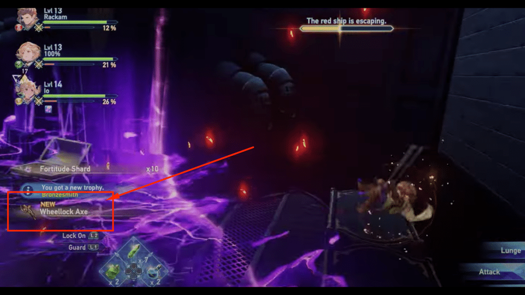 Wheellock Axe drop from the second chest