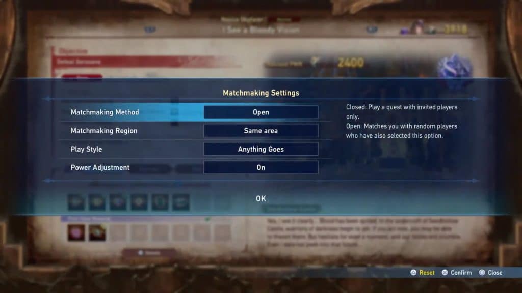 Matchmaking when starting a quest