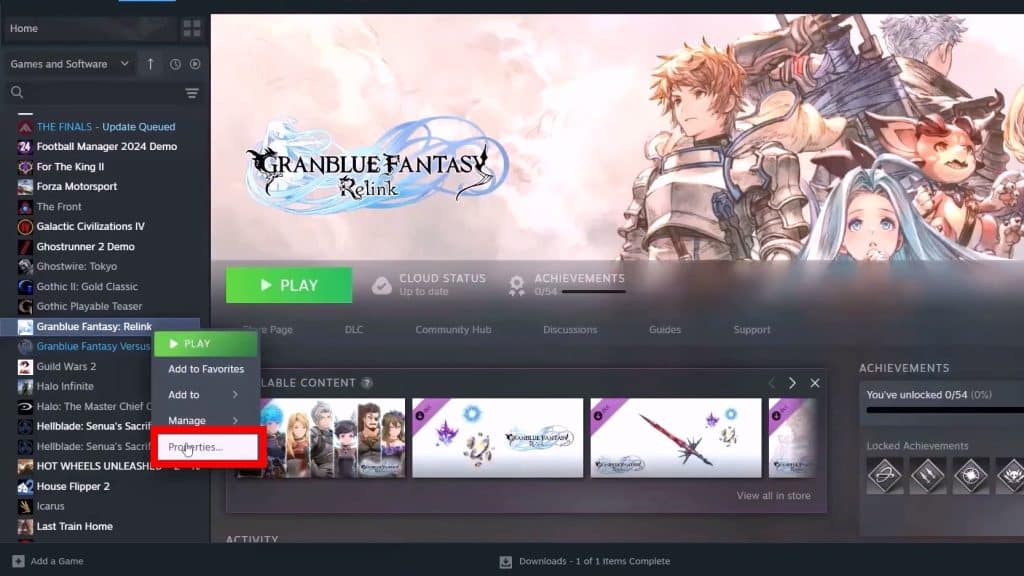 Granblue Fantasy Relink: How to Fix Black Screen on Launch - Steam Overlay