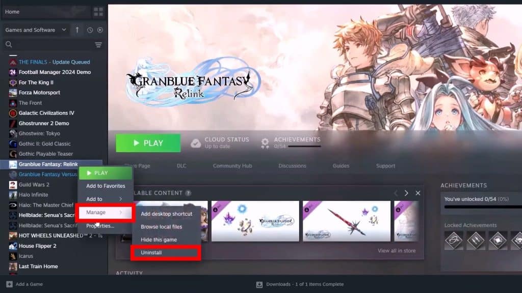Granblue Fantasy Relink: How to Fix Black Screen on Launch - Reinstall