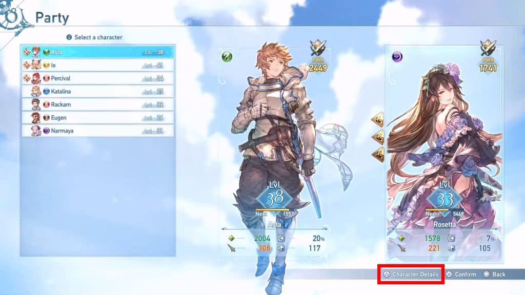 Character Details