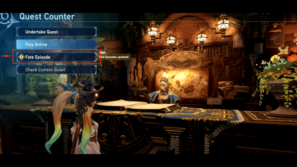quest counter with fate episode highlighted