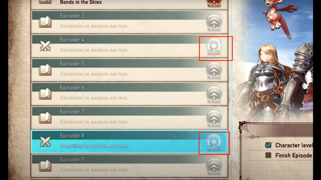 slot+ rewards from the episodes highlighted
