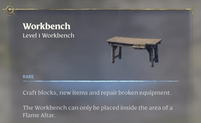 Workbenches in Enshrouded