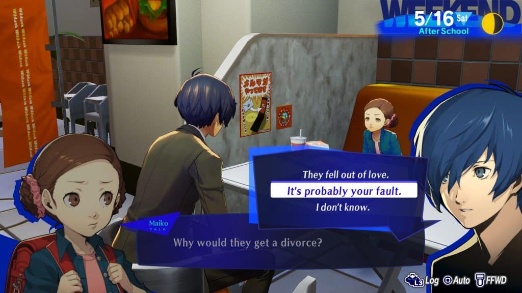 Persona 3 Reload allows you to be a dick