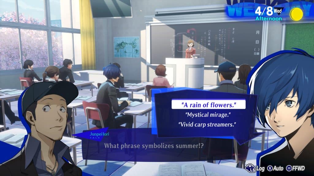Persona 3 Reload: All Correct Answers to Class Questions - School Questions Screenshot