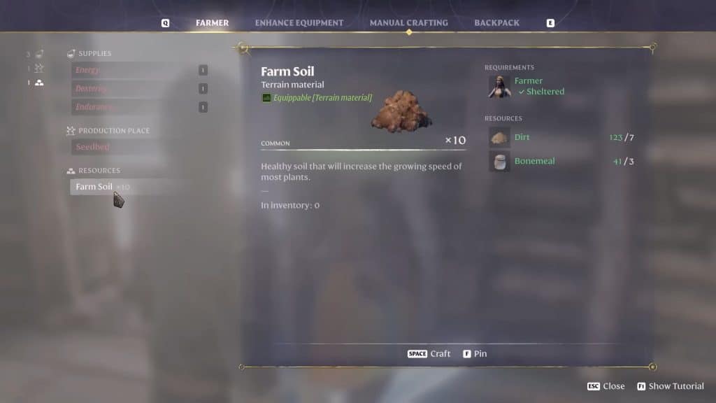 Enshrouded: Ultimate Farming Guide - Farm Soil