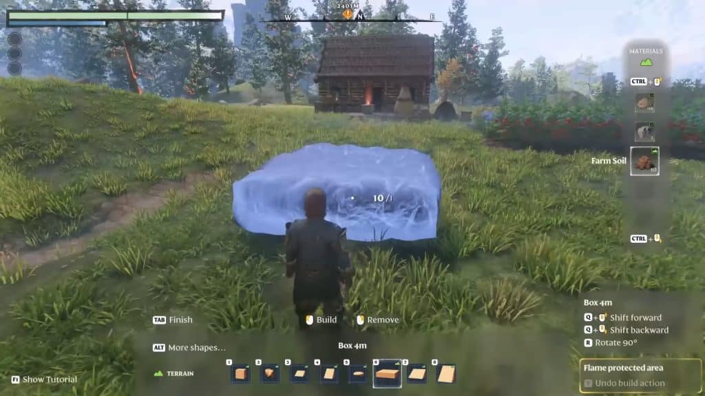 Placing the soil