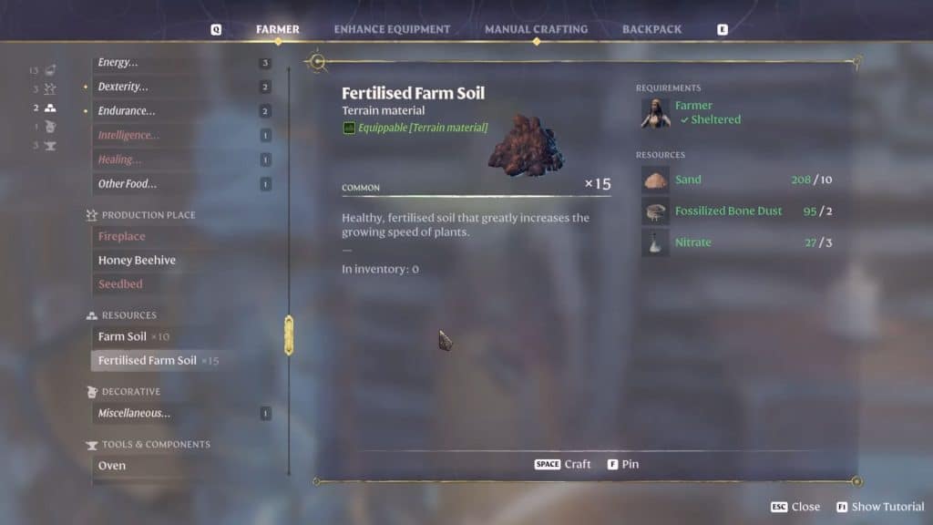 Fertilised Farm Soil recipe