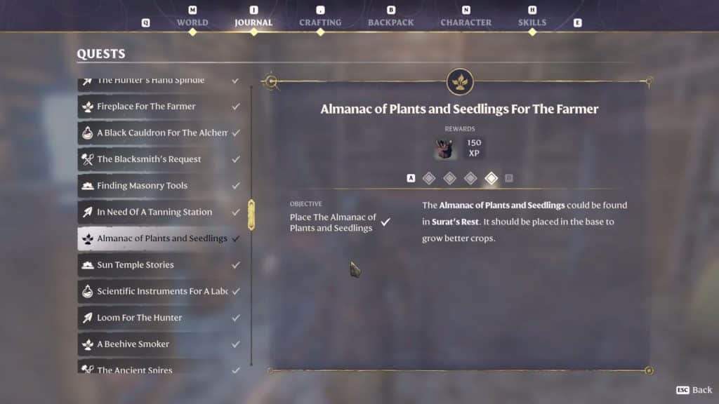The Farmer's Personal Quests