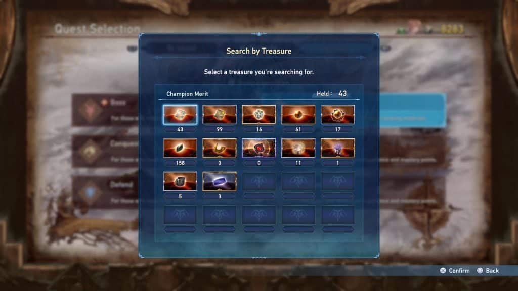 Search Quest by Treasure feature