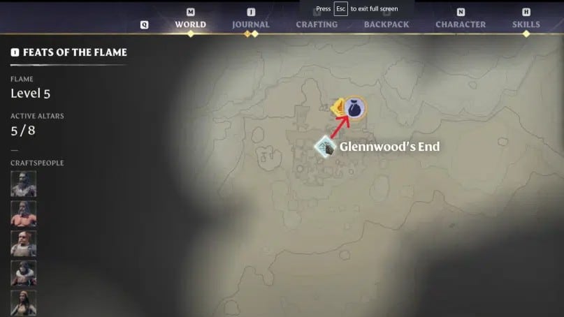 Glenwood's End treasure marker